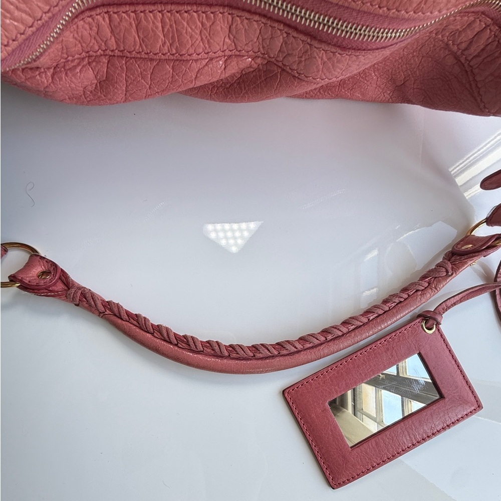 Balenciaga City Pink Leather Motorcycle bag - Picture 12 of 15